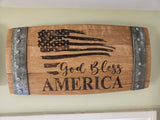 Patriotic Barrel Stave Signs - Laser Engraved Engraved/Free Shipping/Gifts/Home Decor