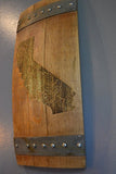 Custom California Wine Barrel Stave Sign/Laser Engraved/Laser Engraving/Personalized/Wedding/Wall Art/Wall Hanging/Free Shipping