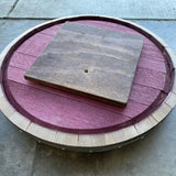 Mandala Custom Wine Barrel Head/Lazy Susan/Clock/Wall Art/Wall Hanging/Laser Engraved/Laser Engraving/Wedding Gift/Free Shipping