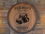 Personalized Family Winery Barrel Head: Lazy Susan or Wall Art