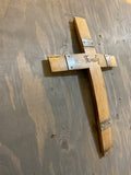 Wine Barrel Stave Laser Engraved Cross