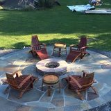 Adirondack Chairs made from Retired Wine Barrels and 2 Ottoman Foot Rests