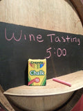 Wine Barrel Head Chalk Board
