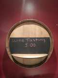 Wine Barrel Head Chalk Board