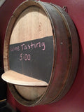 Wine Barrel Head Chalk Board