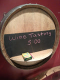 Wine Barrel Head Chalk Board