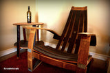 2 Wine Barrel Adirondack Chairs & Side Table Set