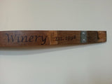 Custom Engraved Wood-burned Wine Barrel Stave