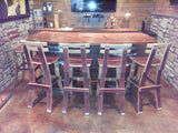 Wine Barrel Bar Stool w/ back