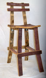 Wine Barrel Bar Stool w/ back