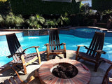 2 Wine Barrel Adirondack Chairs & Side Table Set
