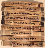 Wine Barrel Stave Sign
