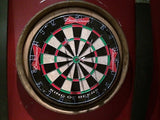 Budweiser Wine barrel head dart board kit with 2 chalkboard stave scorers