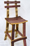 Wine Barrel Bar Stool w/ back