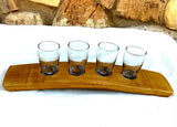 Wine Barrel Stave Beer Flight