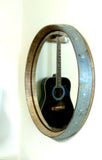 Wine Barrel Head Wall Mirror