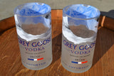 4 Grey Goose Tumbler Drinking Glasses