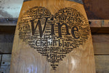 Heart of Wine Barrel Stave Sign