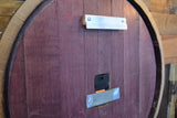 Custom Reclaimed Wine Barrel Head: Wall Clock