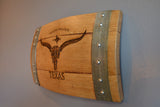 Texas The Lone Star State Wine Barrel Stave Sign