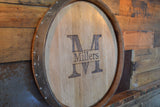 Personalized Reclaimed Wine Barrel Head - Lazy Susan/Wall Art