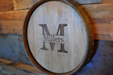 Personalized Reclaimed Wine Barrel Head - Lazy Susan/Wall Art