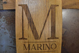 Personalized Family Monogram Wine Barrel Stave Sign
