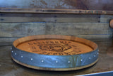 Personalized Reclaimed Wine Barrel Head: Lazy Susan or Wall Art