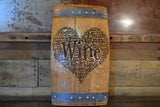 Heart of Wine Barrel Stave Sign
