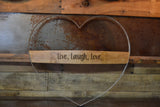 Personalized Wine Hoop Heart Sign