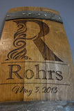 Personalized Family Monogram Wine Barrel Stave Sign