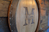 Personalized Reclaimed Wine Barrel Head - Lazy Susan/Wall Art