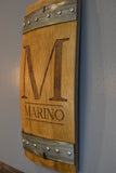 Personalized Family Monogram Wine Barrel Stave Sign