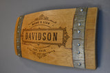 Personalized Family Established Wine Barrel Stave Sign