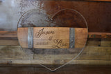 Personalized Wine Hoop Multi Stave Heart Sign