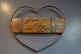 Personalized Wine Hoop Multi Stave Heart Sign
