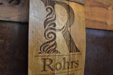 Personalized Family Monogram Wine Barrel Stave Sign