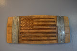 Distressed American Flag Wine Barrel Stave Sign
