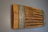 Distressed American Flag Wine Barrel Stave Sign