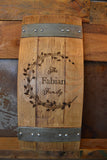 Personalized Family Name Wine Barrel Stave Sign