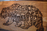 Wine Art Cali Bear Wine Barrel Stave Sign