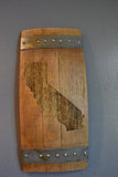 California Wine Barrel Stave Sign
