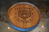Personalized Reclaimed Wine Barrel Head: Lazy Susan/ Wall Clock/Wall Art