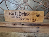 Halloween Mini Wine Barrel Stave Signs