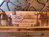 Personalized Name's Wine Cellar - Wine Barrel Stave Laser Engraved Sign