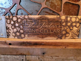 Personalized Name's Wine Cellar - Wine Barrel Stave Laser Engraved Sign