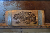 Wine Art Cali Bear Wine Barrel Stave Sign