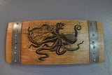 Wine Art Octopus Wine Barrel Stave Sign