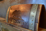 Wine Country Cali Bear Wine Barrel Stave Sign