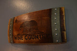 Wine Country Cali Bear Wine Barrel Stave Sign